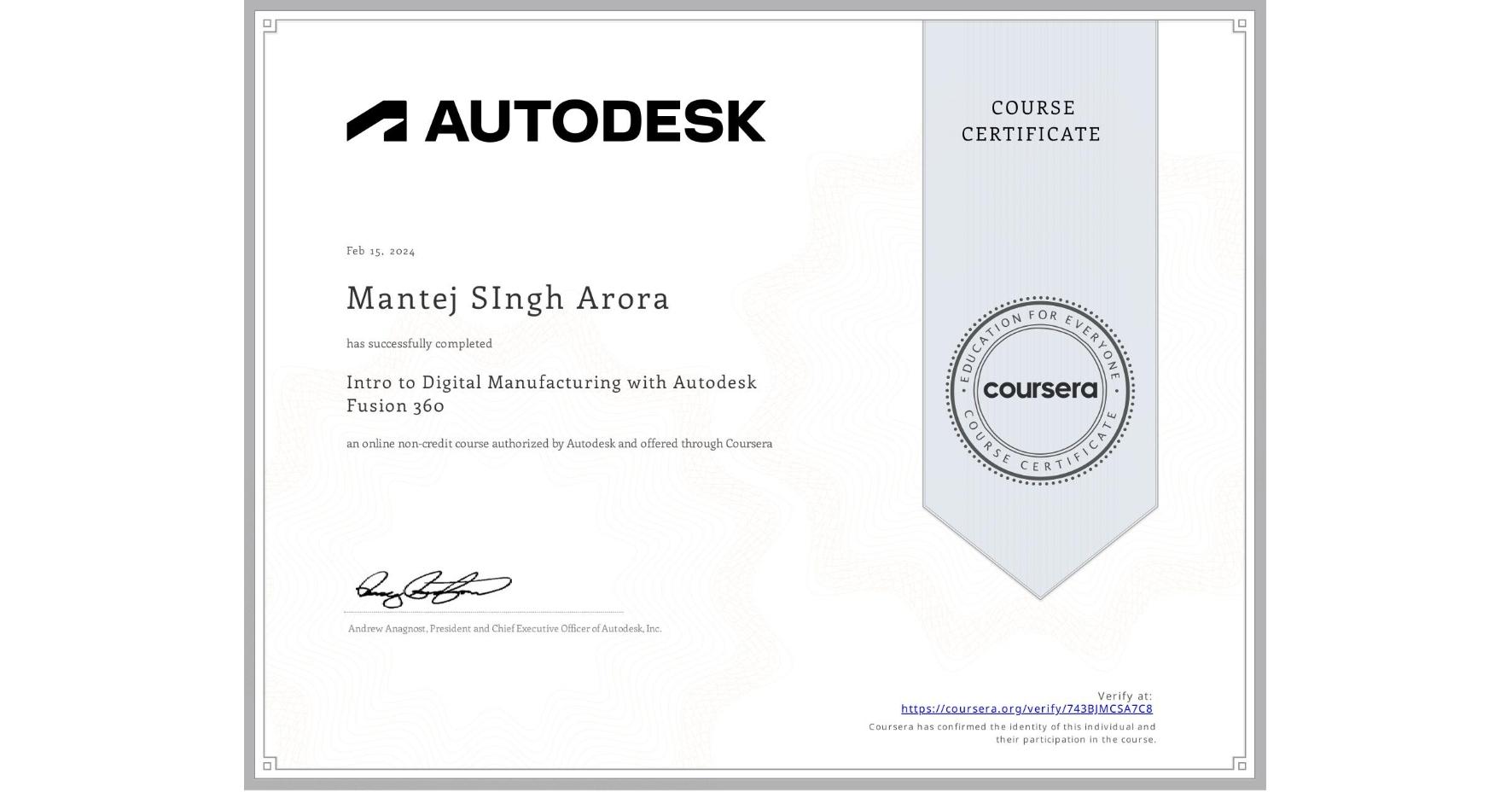 Intro to Digital Manufacturing with Autodesk Fusion 360