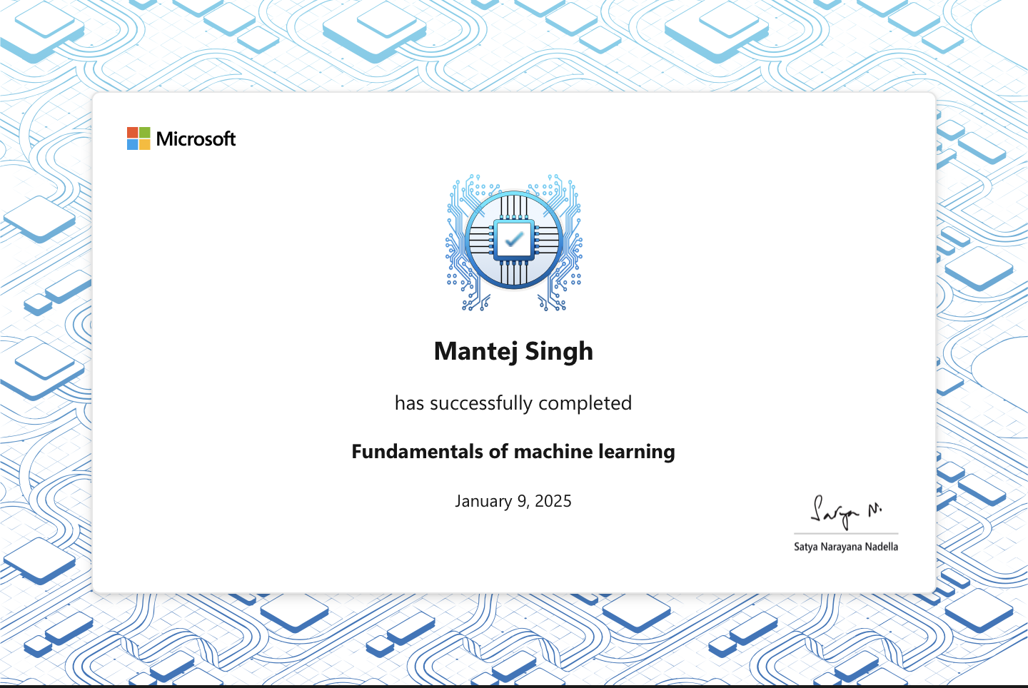 Fundamental of Machine Learning