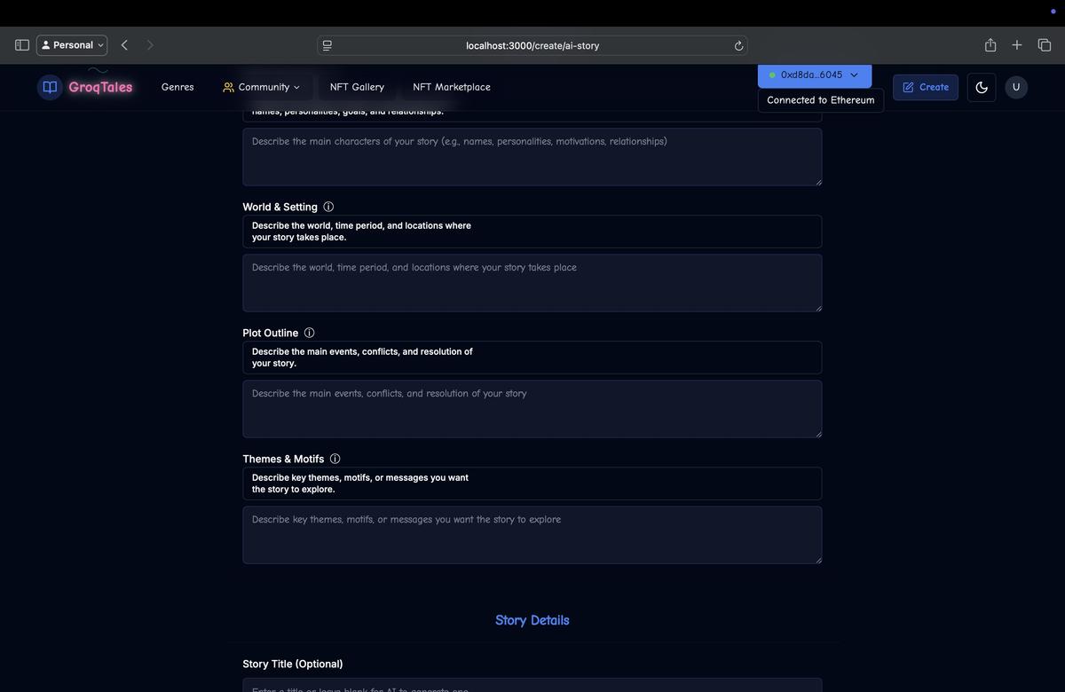 GroqTales screenshot