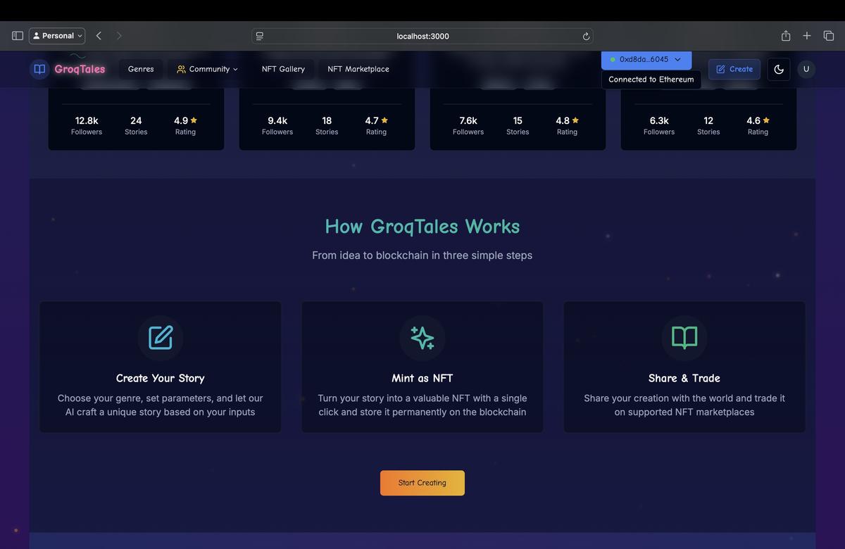 GroqTales screenshot