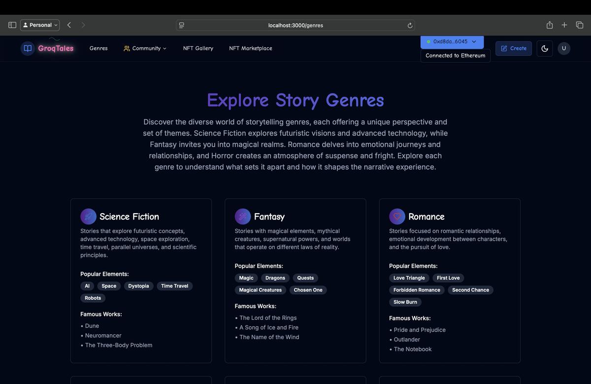 GroqTales screenshot