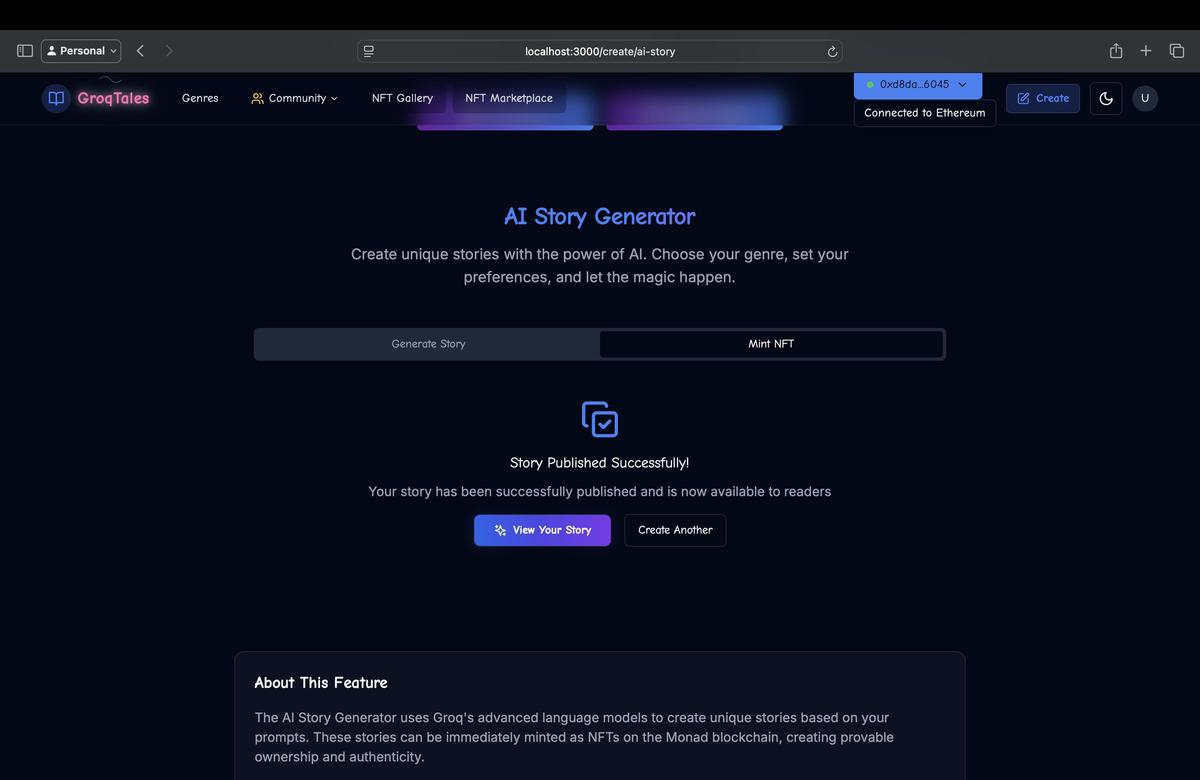 GroqTales screenshot