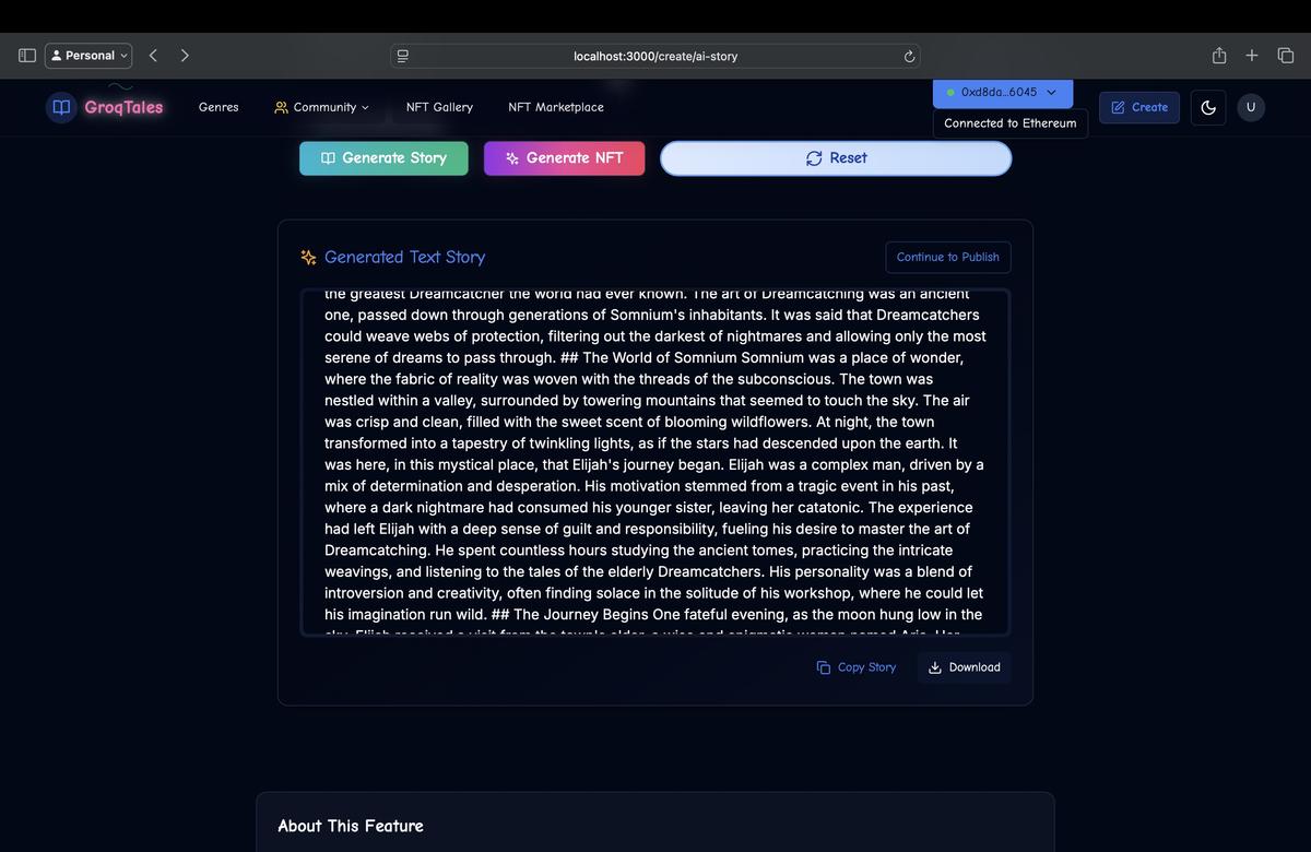 GroqTales screenshot