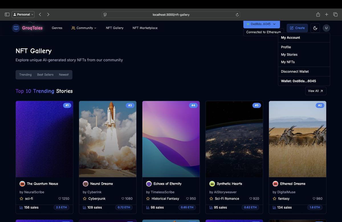 GroqTales screenshot