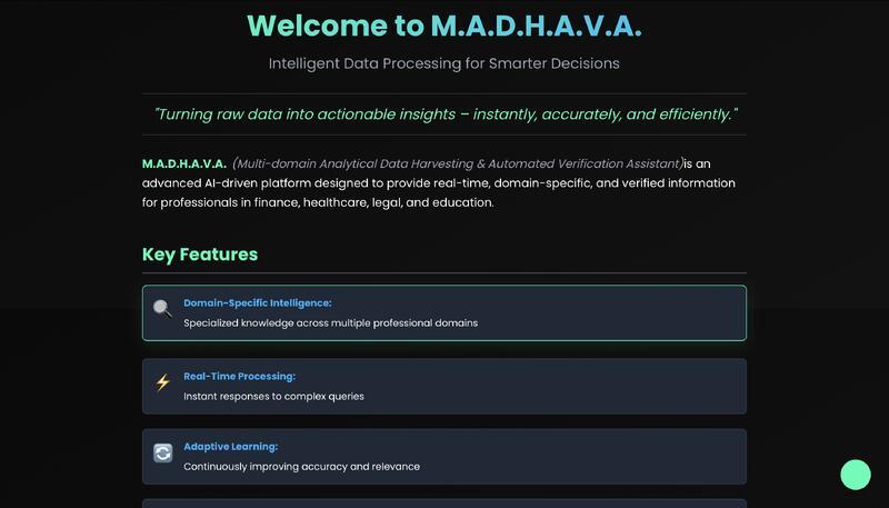 MADHAVA screenshot 1